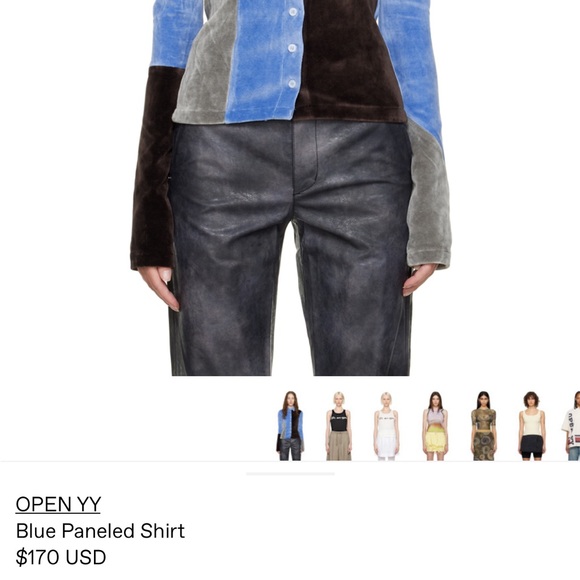 Blue Paneled Shirt - Picture 6 of 6